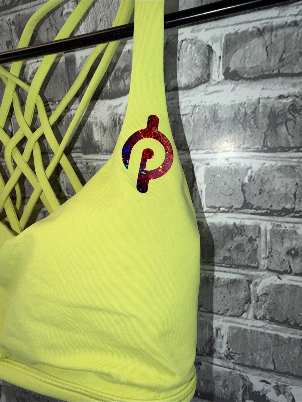 lululemon athletica Multi-Strap Sports Bra in Neon Yellow - Picture 4 of 7